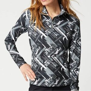 GGBlue Ivan Passport 1/4 Zip Long Sleeve Golf Tennis Top Size M Pickle Ball